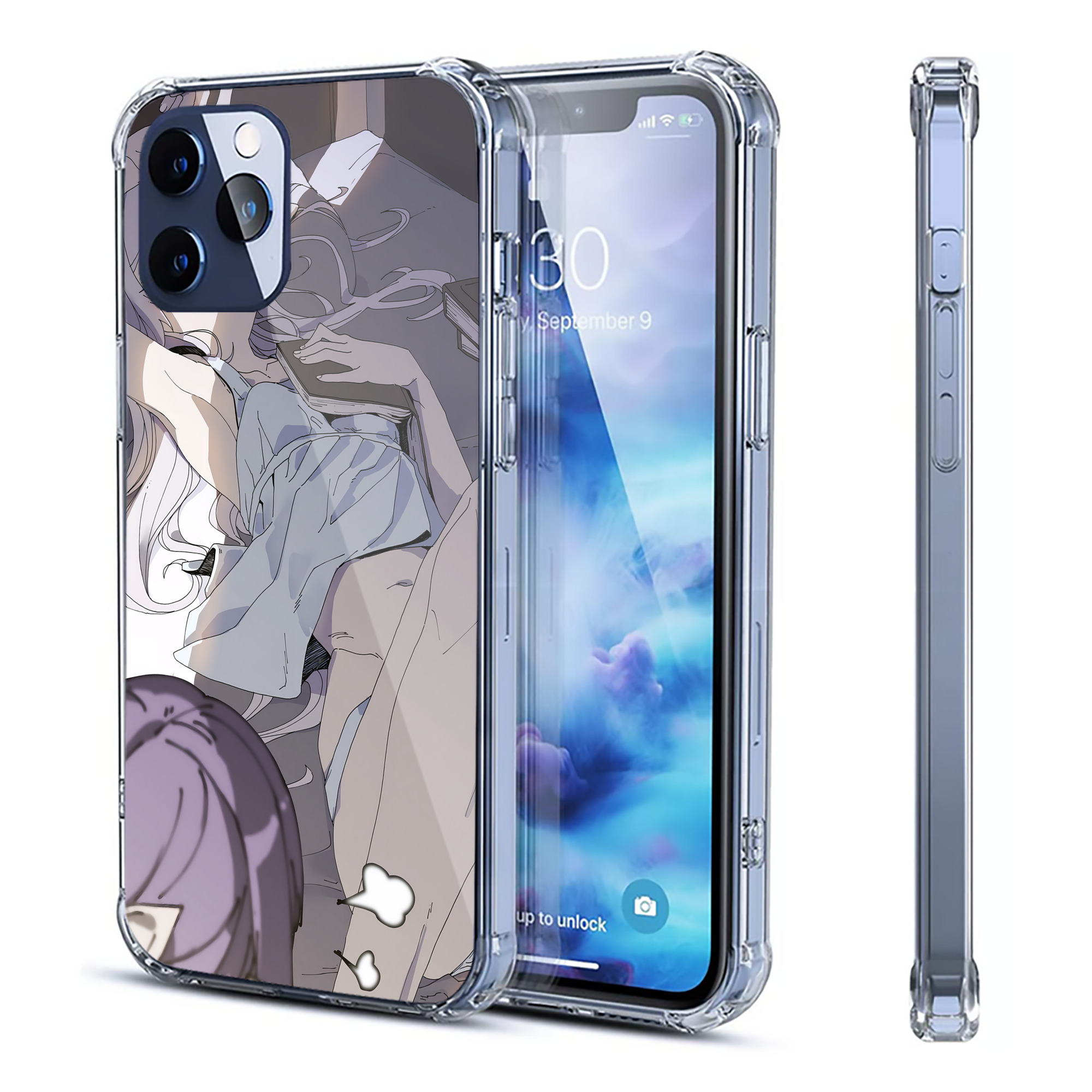 （画像用） 葬送のフリーレン Frieren 【iPhone 12シリーズ対応】透明スマホケース（クリアソフトケース）